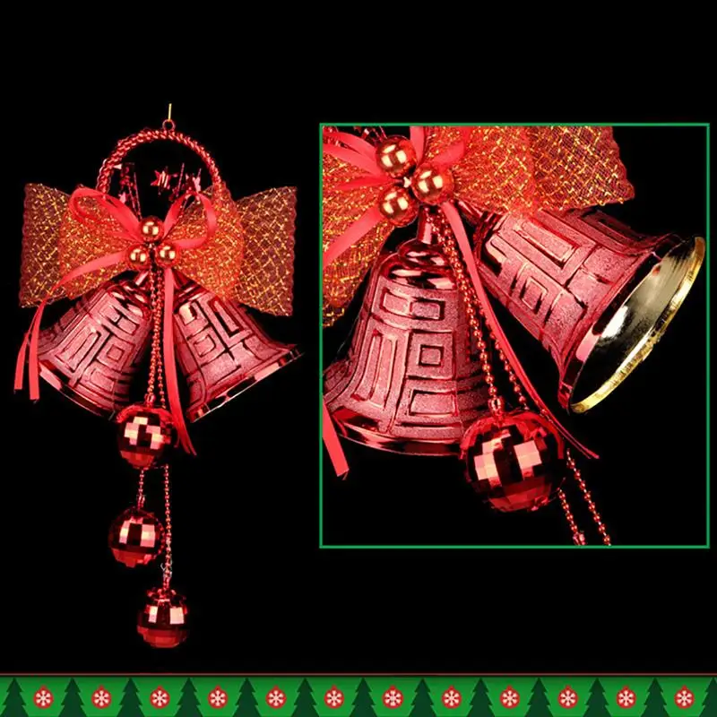 Рождественский колокольчик бант подвесной Рождественское украшение для елки