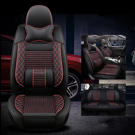 Black Redhave polliw Новые кожаные и шелковые автомобильные чехлы для сидений LEXUS RX270 RX350 RX450h RX300 RX330 RX400h RX200 NX200 NX300 NX300h автокресла Стайлинг - Название цвета: Black Redhave polliw