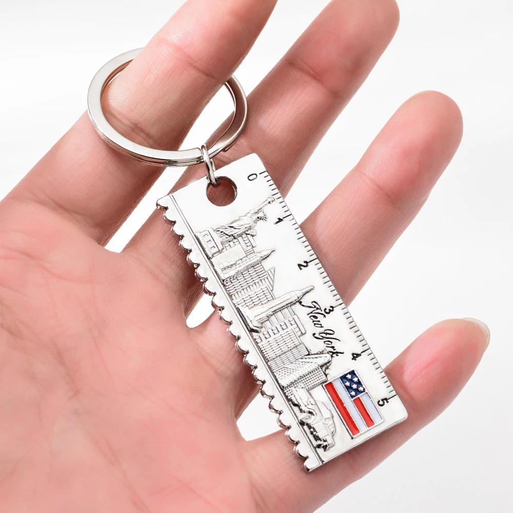 Нью Йорк строительный брелок с буквенным принтом из цинкового сплава ментальная