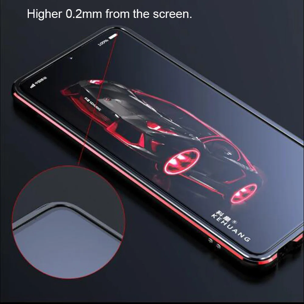 Чехол для Huawei P30 Pro роскошный оригинальный глянцевый алюминиевый бампер защитный