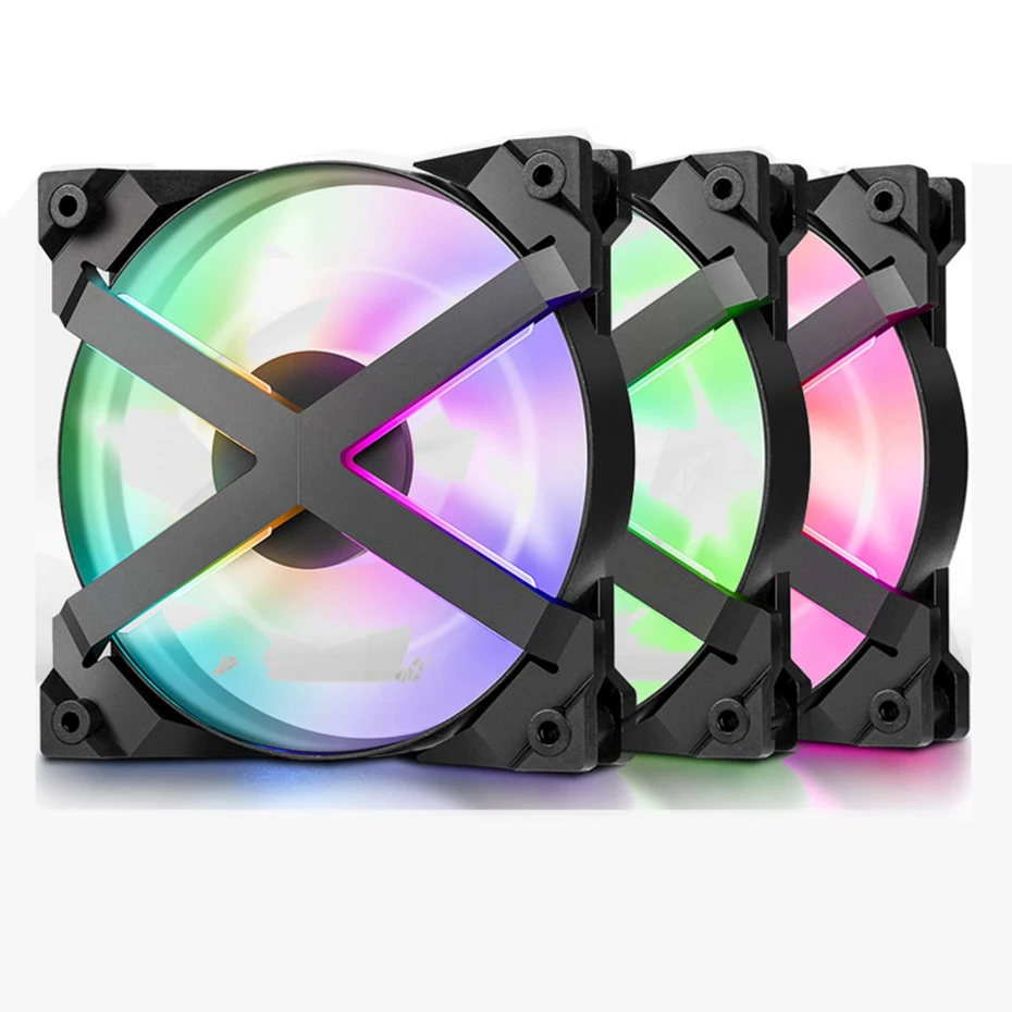 DEEPCOOL MF120GT 3 в 1 RGB 5 В/3Pin 120 мм светодиодный PWM вентилятор для компьютера чехол кулер