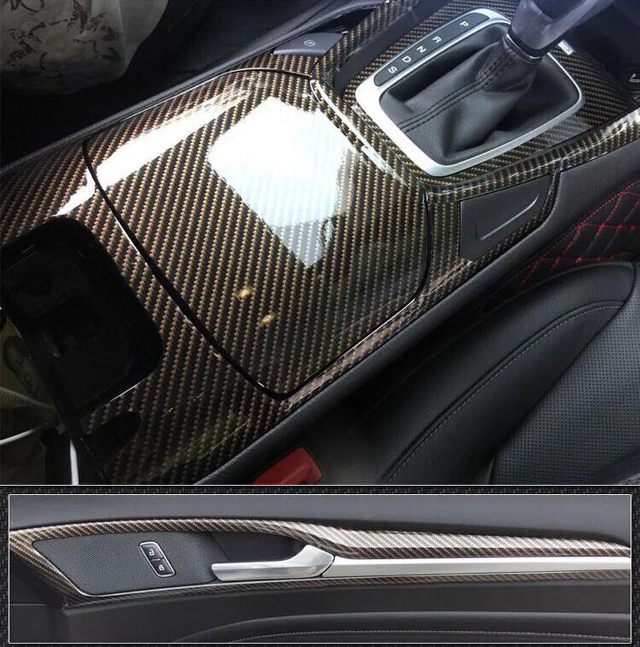 

Car Styling Glossy 2d Carbon Fiber Vinyl Film high glossy warp Motorcycle Car Stickers Accessories Waterproof Automobiles