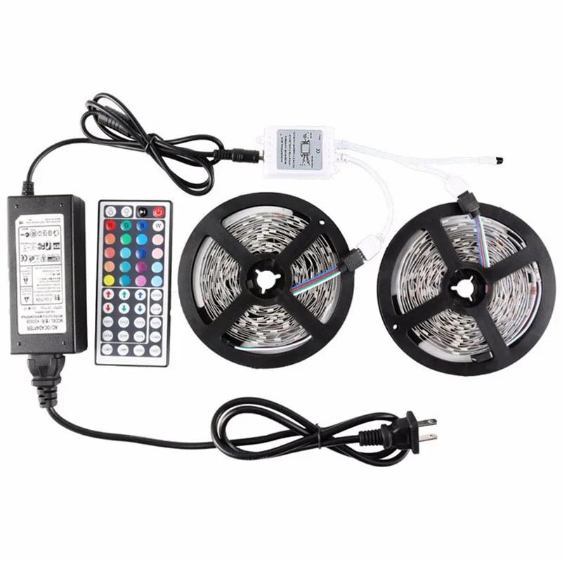 12v Led Rgb Strips 20m 600 Leds Waterproof Smd 5050 24 44 Keys Remote Control Home Garden Industrial Decro Low Price | Лампы и