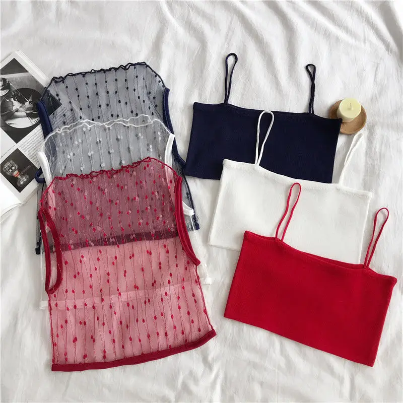 Женский укороченный топ пикантный кружевной из двух частей модная облегающая