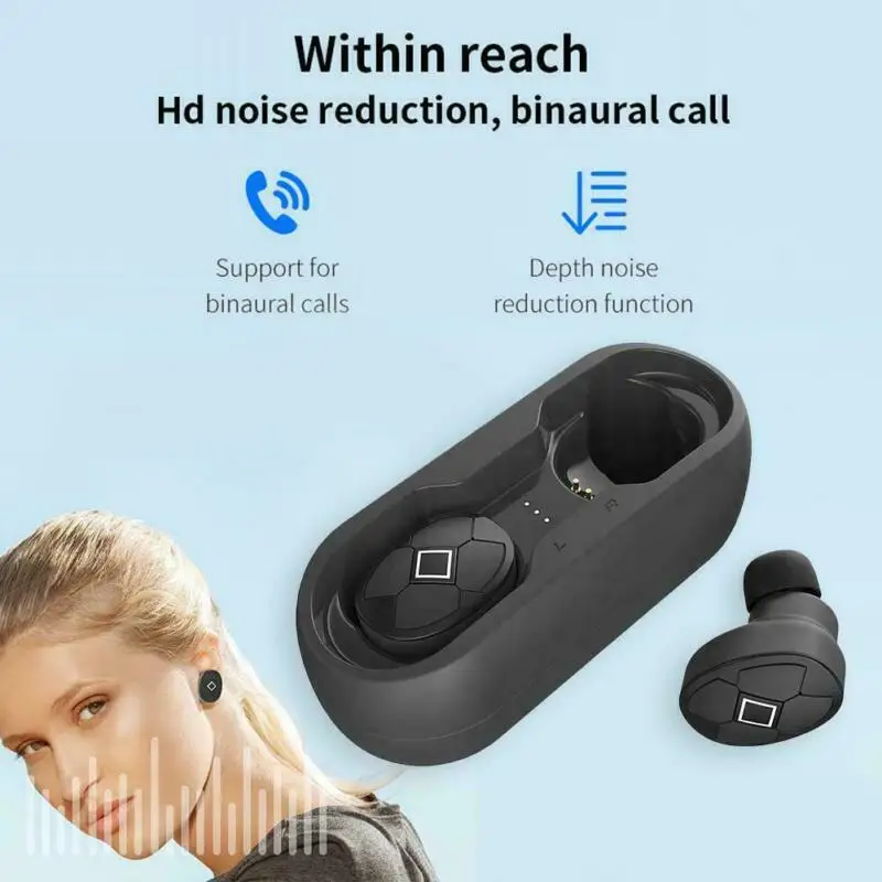 Bluetooth V5 гарнитура TWS беспроводные наушники мини-наушники стерео HiFi музыкальные