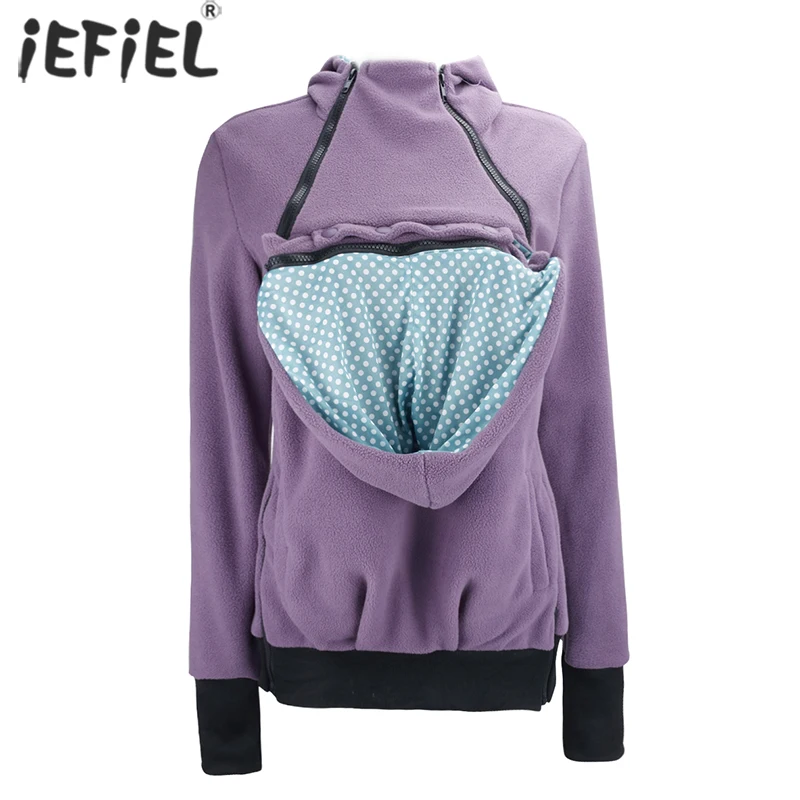 

Модная куртка-переноска для малышей кенгуру теплые толстовки для беременных флисовая верхняя одежда пальто для беременных женщин Одежда для беременных