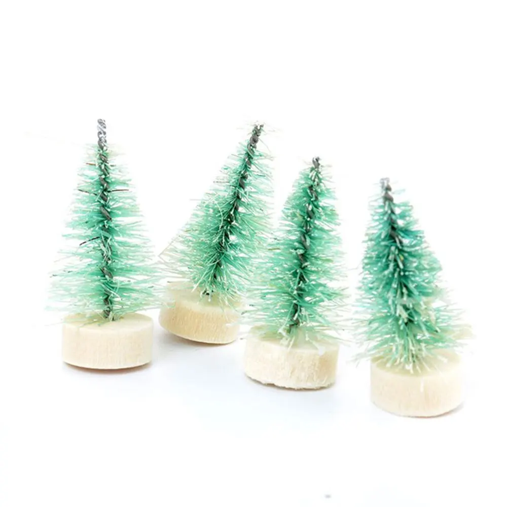 Tabletop Accessories Christmas Tree Decorations Stand Decor Pine Trees Mini Sisal Fiber Desktop Xmas DIY Home Craft | Дом и сад