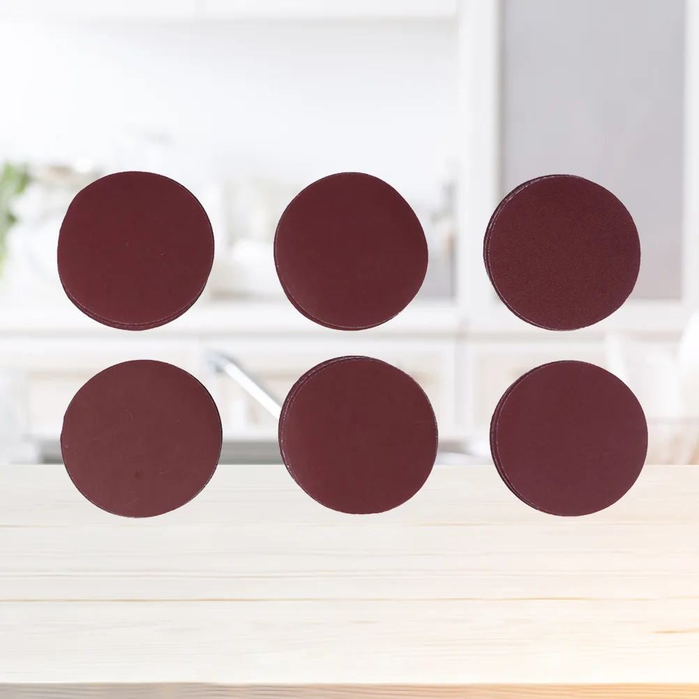 

100 шт./упак. 75 мм красные круглые самоклеющиеся шлифовальные листы, наждачная бумага