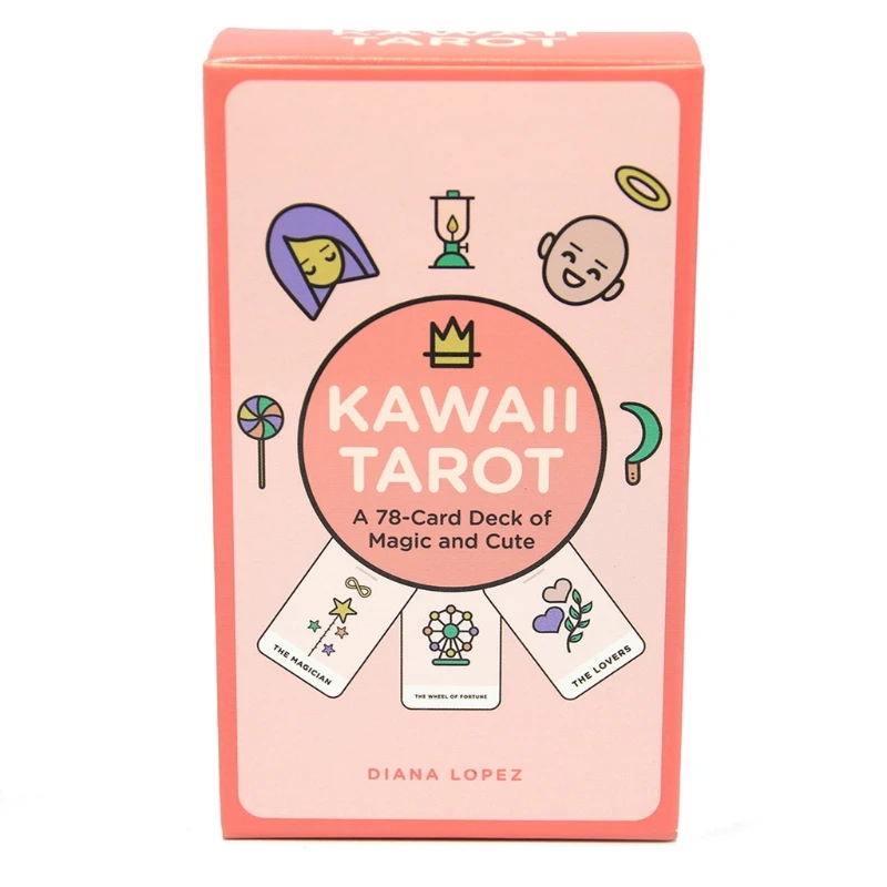 

Kawaii Tarot 78 Cards Deck of Magic and Cute Full English Oracle Card Board Game M5TC
