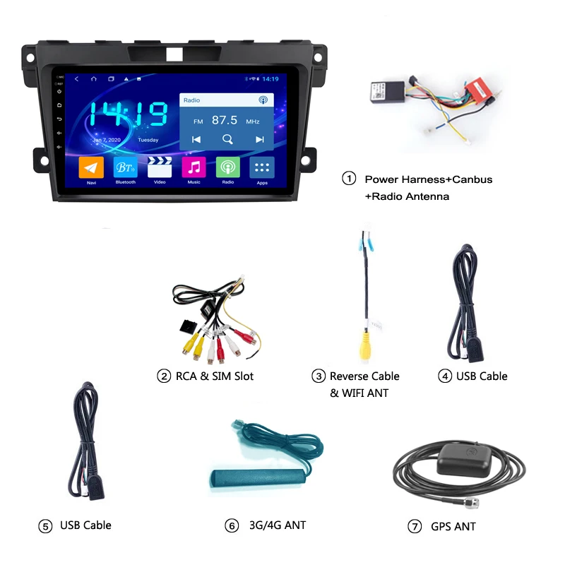 

IPS DSP CARPLAY 4G+64G For Mazda CX7 CX-7 CX 7 ER 2009-2012 Car Radio Multimedia Video Player Navigation GPS Android 10