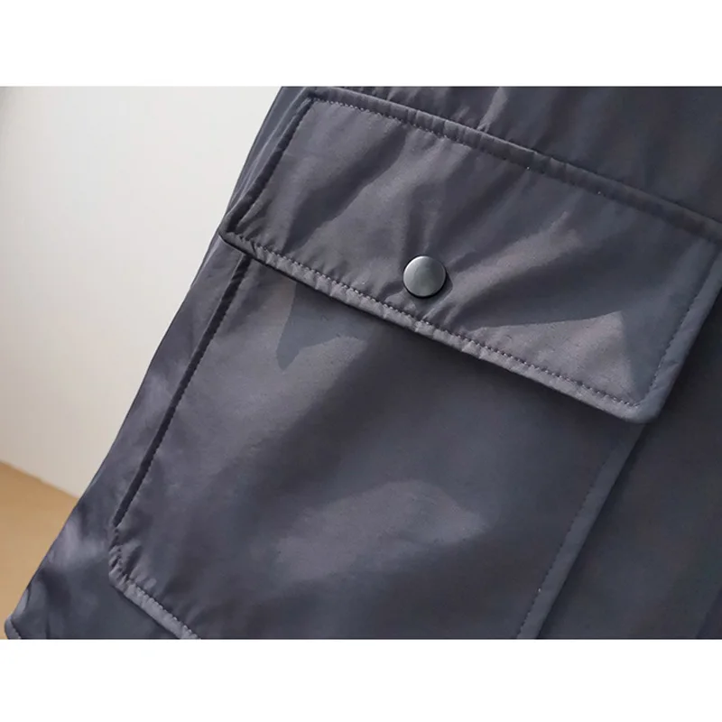 Janveny двухсторонняя пуховая куртка для женщин Длинная парка зимнее пальто на