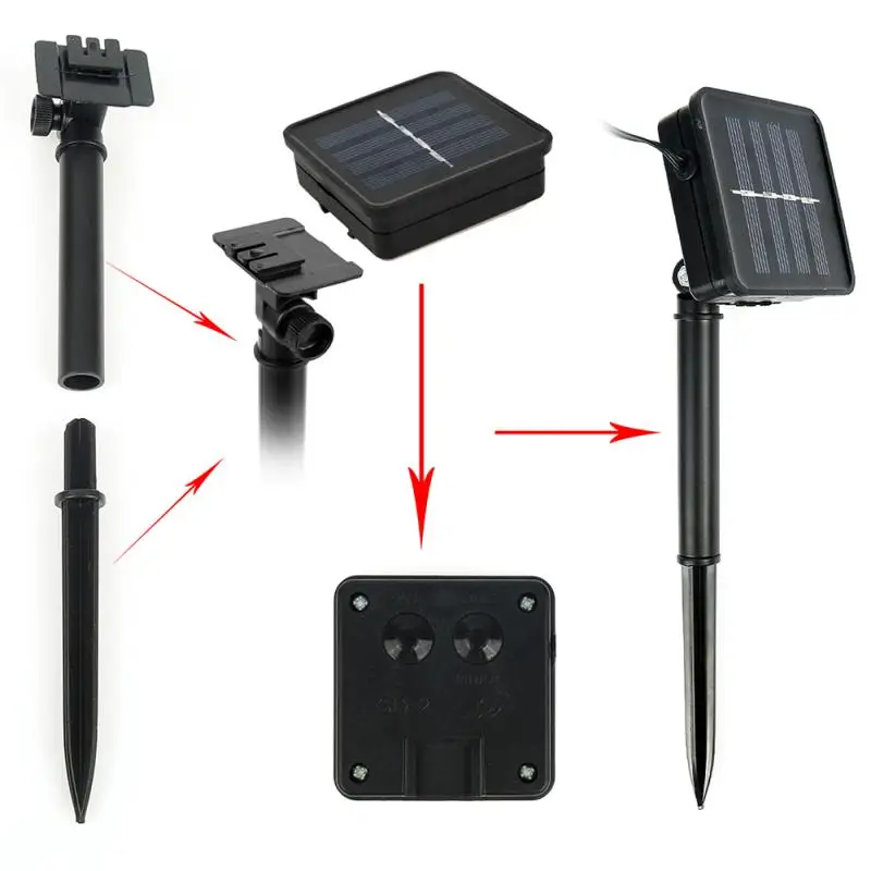 Креативная светодиодная гирлянда на солнечной батарее с 30/50 хрустальными