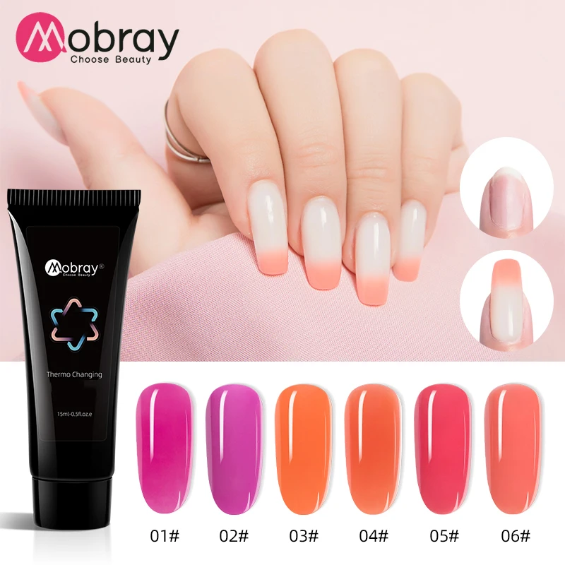 

Mobray Polish For Nail Extension Gel 15ml Semi Permanent Nail Polish UV Nails Art Polish Design Set Gel Varnishes Polish TSLM1