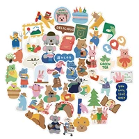 50 pcs cartoon cute animals stickers for car styling bike motorcycle phone laptop travel luggage cool funny spoof jdm decal
