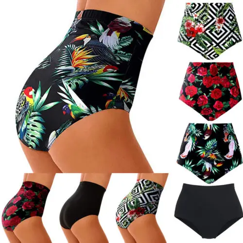 

Women Swimming Trunks High Waist Swimsuit Bikini Bottoms Tankini Bottom Swim Shorts Plus Size Swimming Trunks Brazilian Shorts