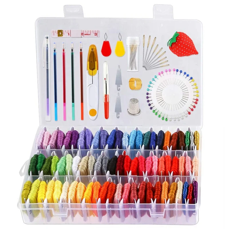 

Embroidery Floss Kit,72 Color Embroidery Threads and Cross Stitch Tool Kits for Friendship Bracelet String Making