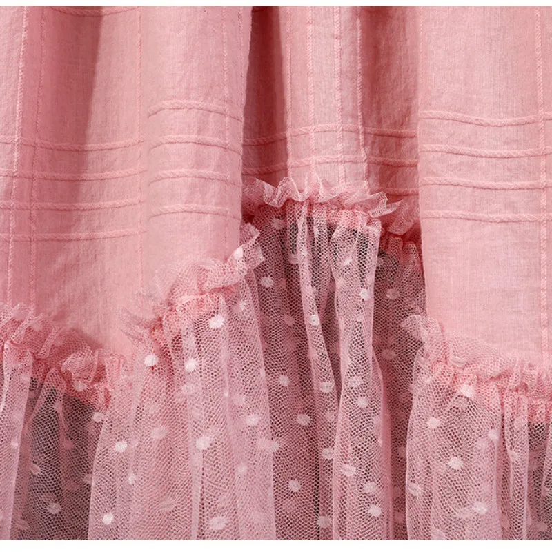 

2020 Spring Mesh Patchwork Girls Dresses Kids Cute Princess Dresses for Teen Girls New Fashion Baby Girls Cotton Dresses, #8499
