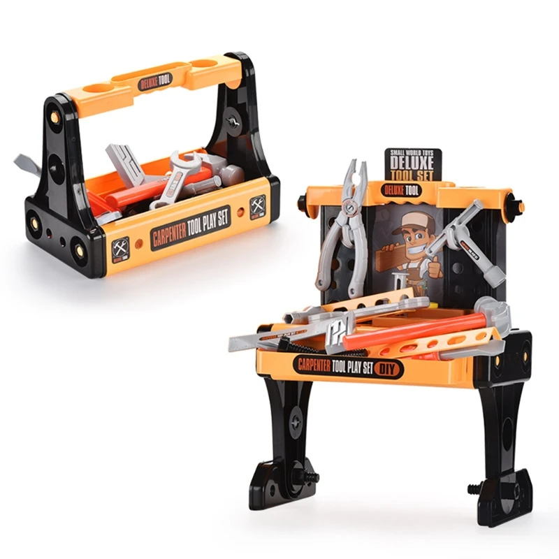 

Kids Tool Bench with Electric Drill Toddler Workbench Tools Set for Kids Indoor & Outdoor Toys for 2 Year Old Boys Gift