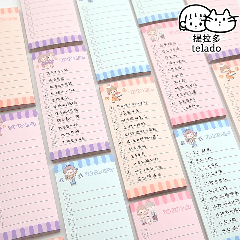 

50 листов Kawaii разнообразие девушек список заметок планировщик записная книжка украшение офисные школьные принадлежности корейские Канцтов...