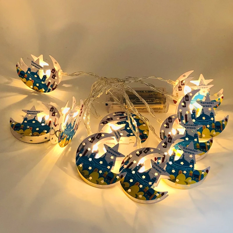 

Ramadan Lights Decoration Moon Star Led String Lights EID Mubarak Decor For Home Eid Al-Fitr Event Party Deco Ramadan Kareem