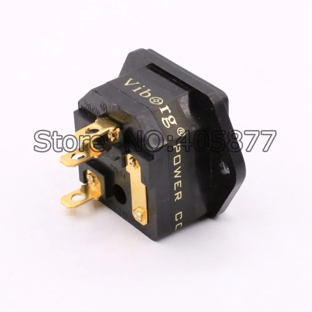 

New FI-03G 24K Gold Plated IEC AC Inlet IEC input socket with Solder