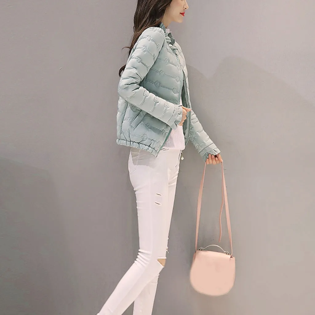 Свободный Страус новый зимний образ для женщин короткий и тонкий с подкладкой