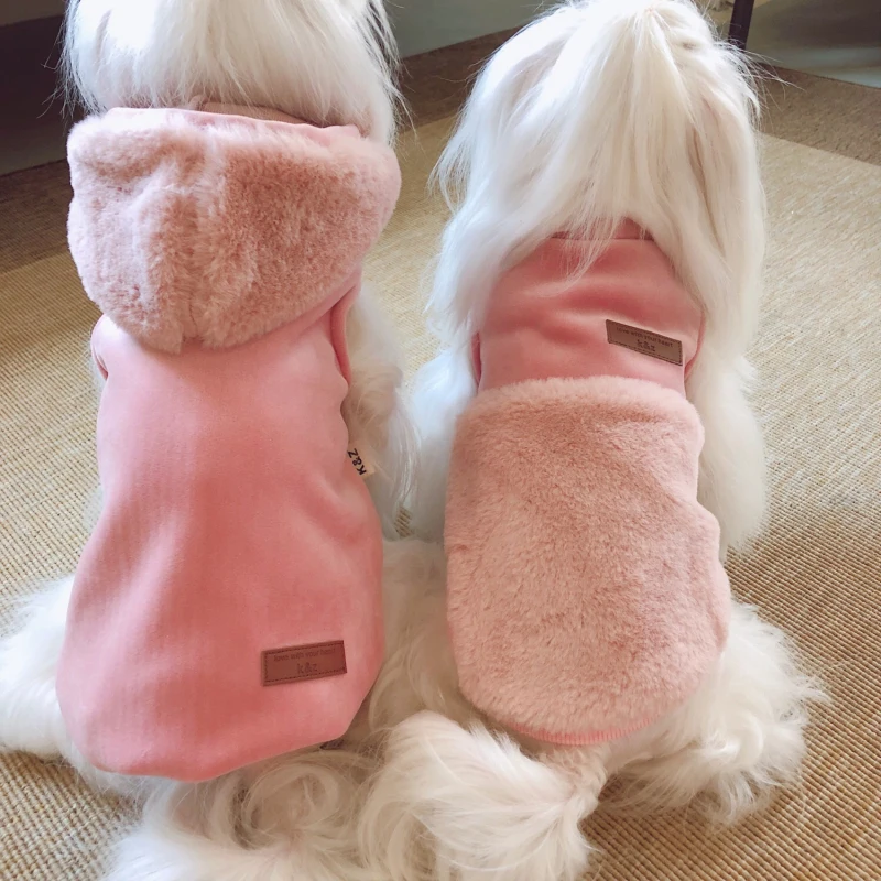 

Одежда для пары собак, зимняя одежда для домашних животных, толстовка для мальчиков и собак, платье для собаки, юбка, костюм для чихуахуа, Йор...