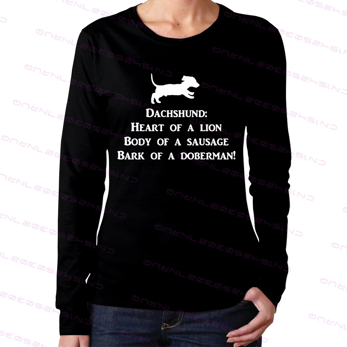 

Dachshund Of A Doberman! " Sausage Dog A warm gift blouse for friends and family