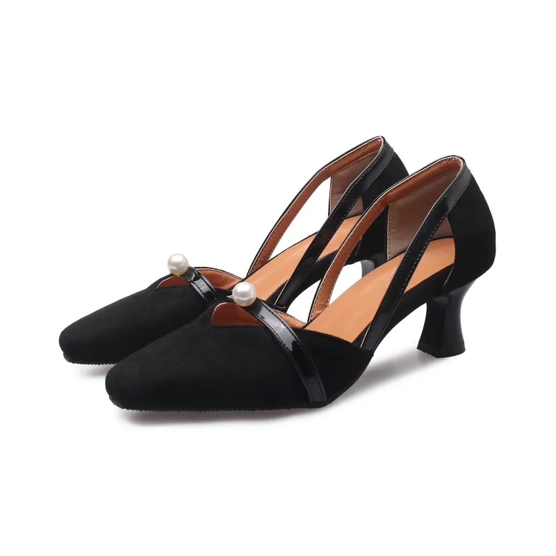 Женские туфли на высоком каблуке лодочки Тонкие с квадратным носком толстом