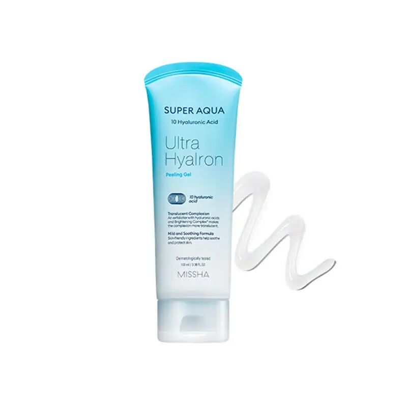 

MISSHA Super Aqua 10 Hyaluronic Acid Ultra Hyalron Peeling Gel 100ml Facial Cleanser Facial ExfoliatorFace Scrub Removal