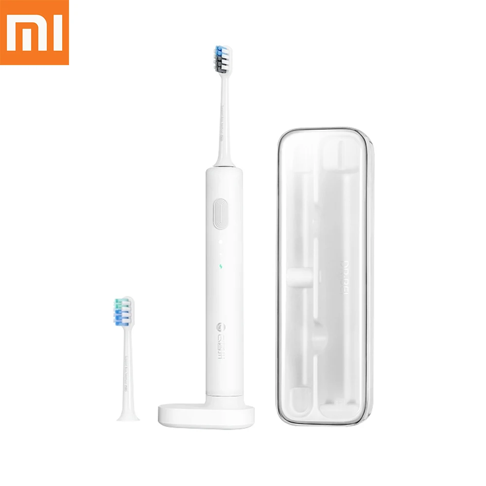 Слоновая кость Xiaomi Mijia Soocas, Ультразвуковая электрическая зубная щетка, ультра звуковая отбеливающая зубная щетка, вибратор, беспроводная гигиена полости рта, зубная щетка для взрослых - Цвет: Слоновая кость