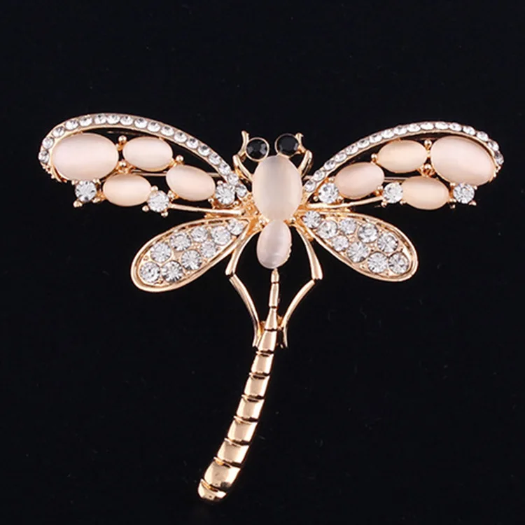 

Fashion Selling Exquisite Opal Dragonfly Brooch High-grade Korean Joker Suit Corsage Women's Clothing Jewelry Pin