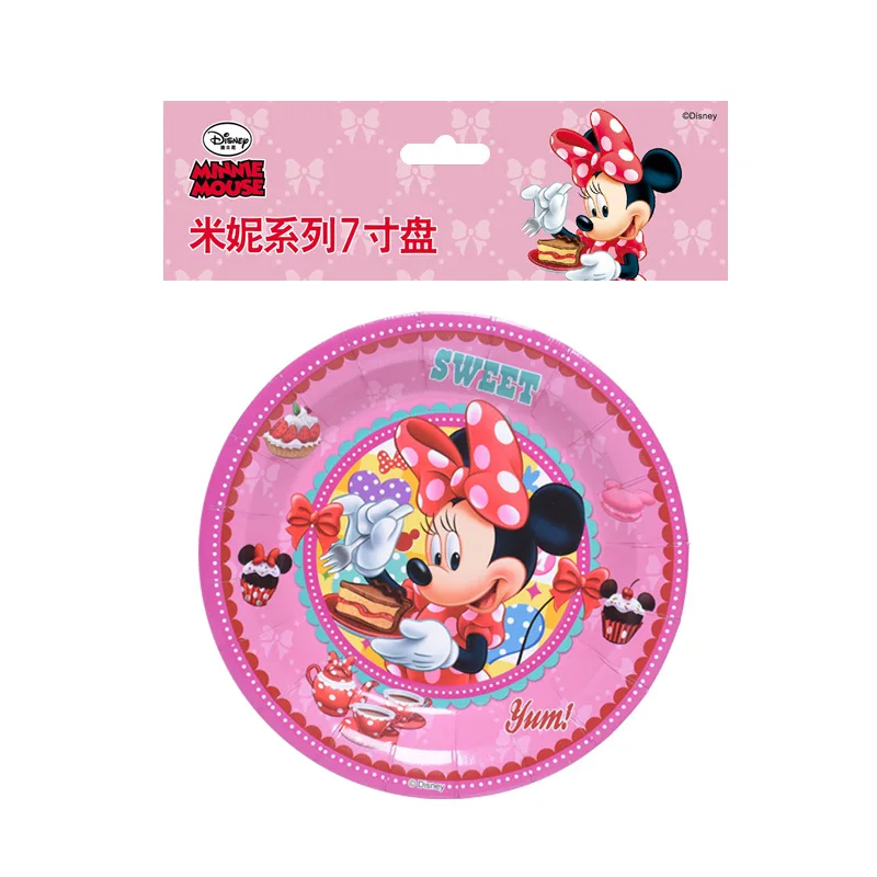 Тема Диснея Минни Мауса красивые одноразовые украшения для дня рождения детские