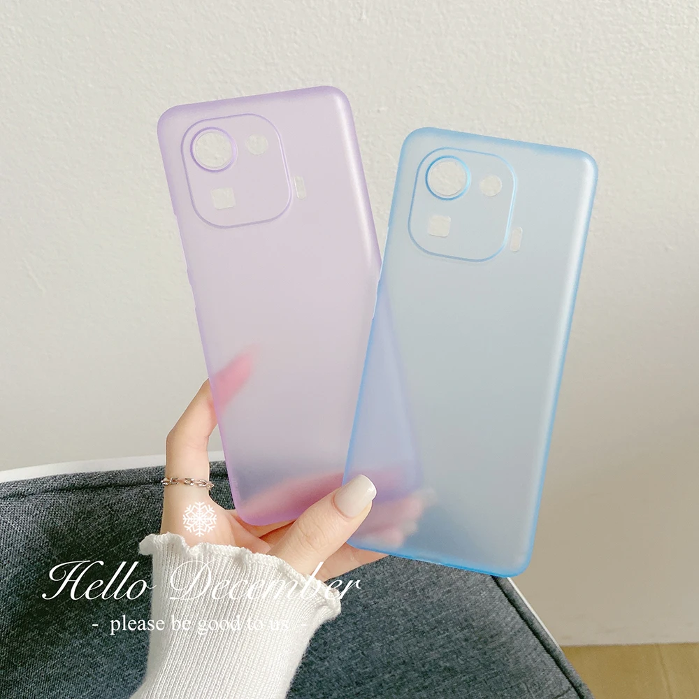 0 3 мм ультра тонкий жесткий чехол для телефона Xiaomi Mi 11 Ultra Redmi K40 Pro матовый