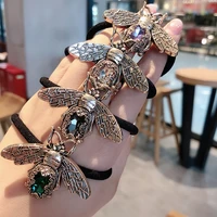korean bee hair band vintage crystal hair band headband ponytail holders hair ring for women girls fashion jewelry accessories