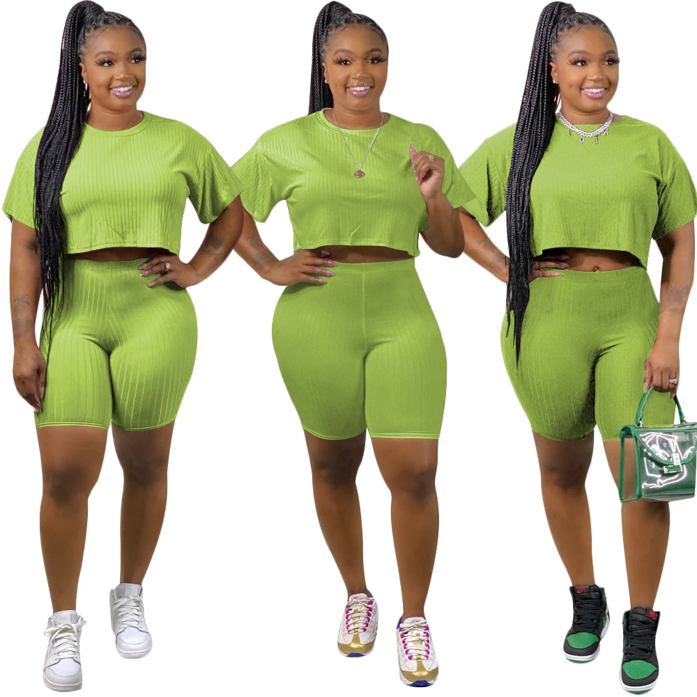 Размера плюс xL-4XL 2020 летние женские спортивные костюмы свободного покроя топ с