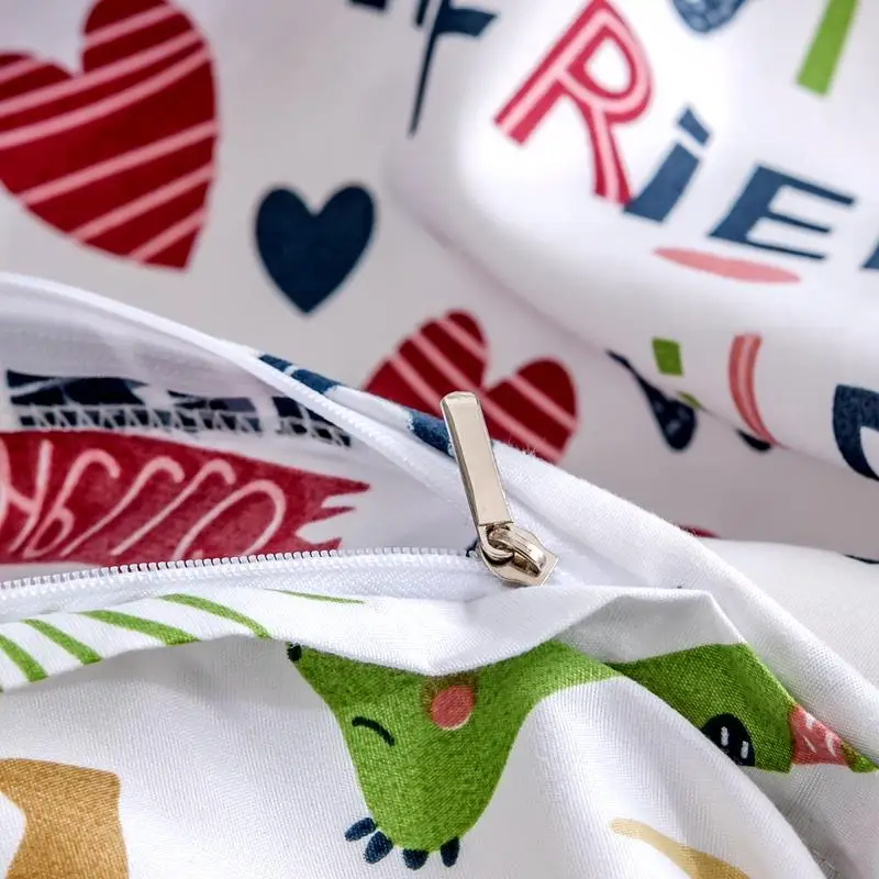 Домашний текстиль с изображением мультфильма динозавра постельного белья