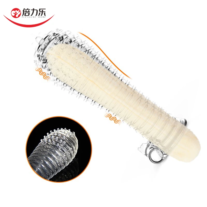 Вибрирующая спиральная втулка для увеличения пениса многоразовый стимулятор