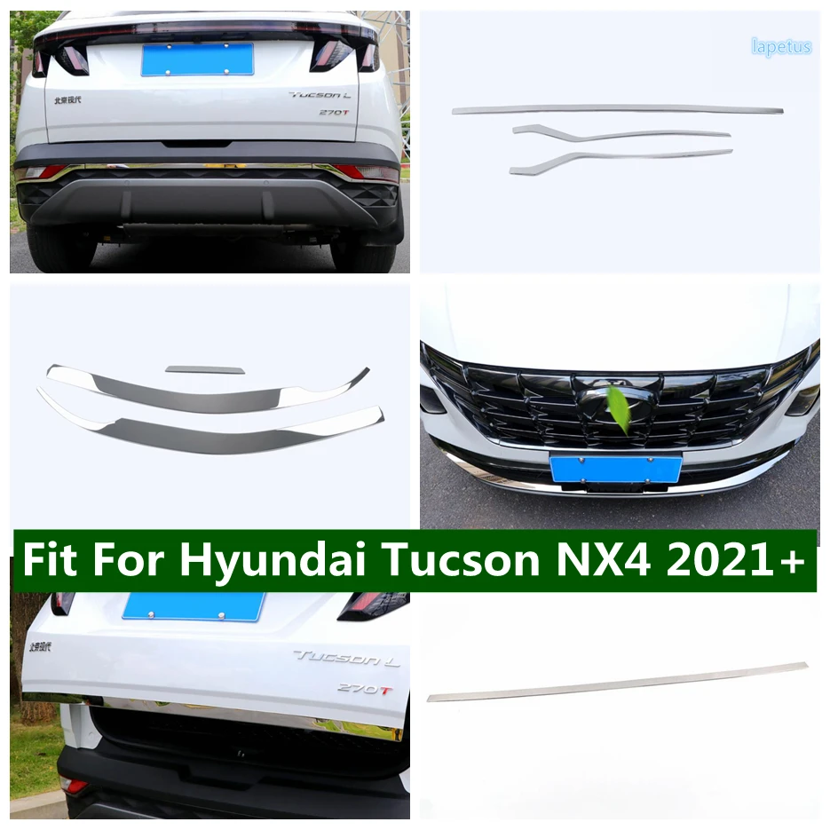 

External Spare Parts For Hyundai Tucson NX4 2021 2022 Fog Light / Front Bumper / Rear Lid Door Tail Gate Cover Stripe Sill Trim