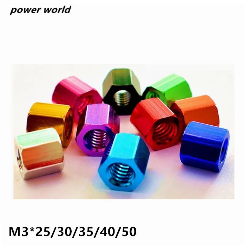 

M3 aluminum alloy Color decoration Standoff Spacer Column Post extension Thickened hexagonal nut thread column