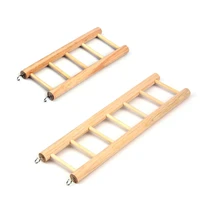 2 different sizes bird wooden ladder parakeet cage toys wood rungs natural wood bird climbing toys cage accessory