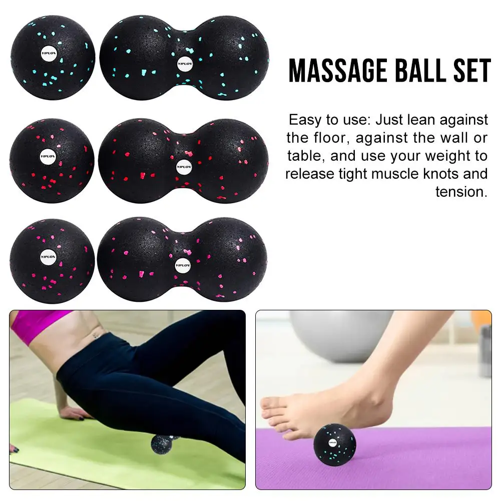 

Peanut Ball Fascia Ball Set Training Deep Tissue Massage Ball Kit Trigger Point Release La-crosse Ball Muscle Roller Massager