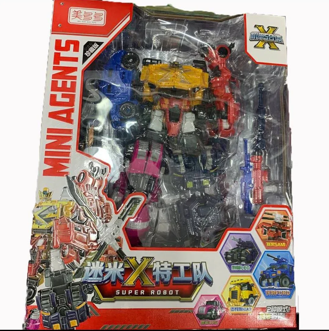 

2021 New MiniForce Transformation Big Version Action Figure Toys Agent Toys X Volt Semey Air Force Toys For Boys Gifts Style 1