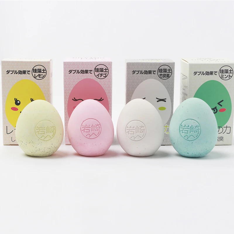 

New Refrigerator Deodorant Box Non-chemical Closet Diatomite Eggs Odor Eliminator Egg Air Purifier Fishy Musty Moisture Remover