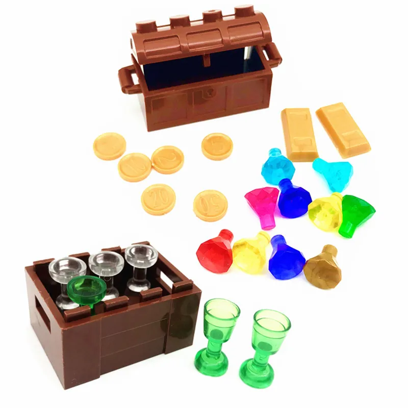 MOC Bricks Friends Accessories Building Blocks 100 Dollar Bill Money Pattern Gold Silver Cash Parts Toys Compatible City |