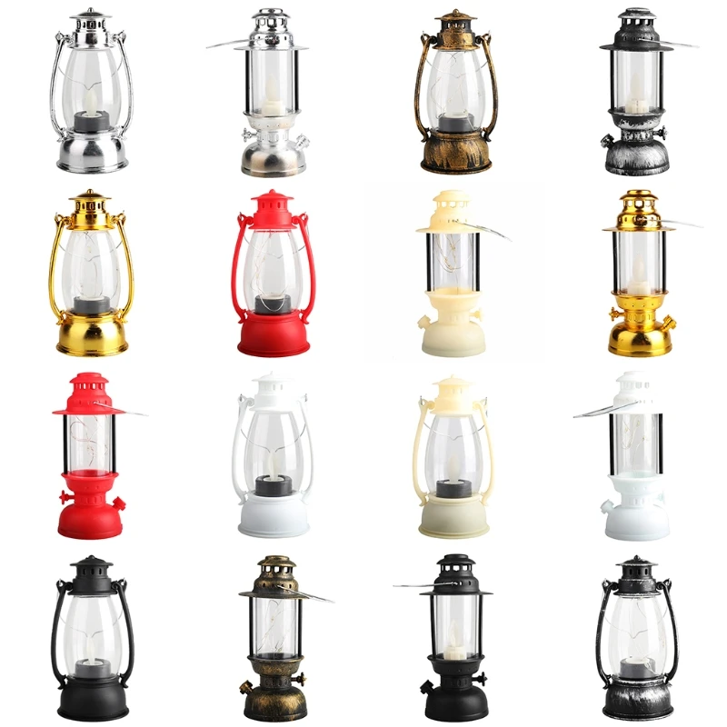 Винтажный урагановый фонарь Neko подвесной светильник на батарейках Ретро