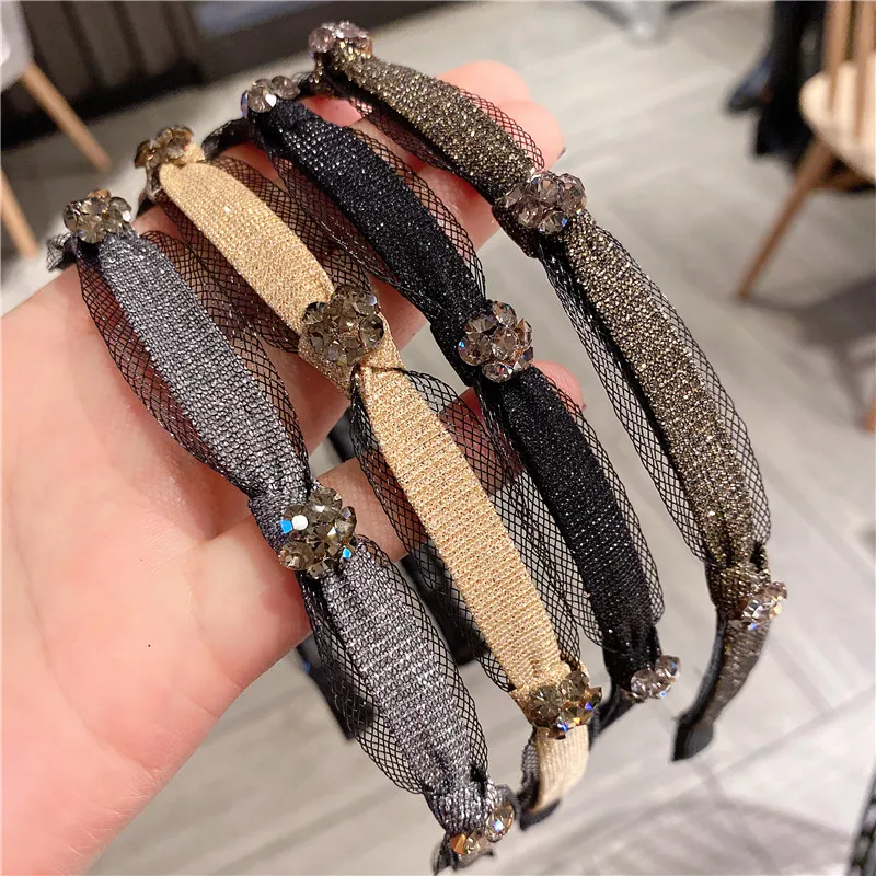 

High Quality Fashion Crystal Women Floral Headband Multicolor Elegant Hairband Girl Headwear Hairband Hair Accessories