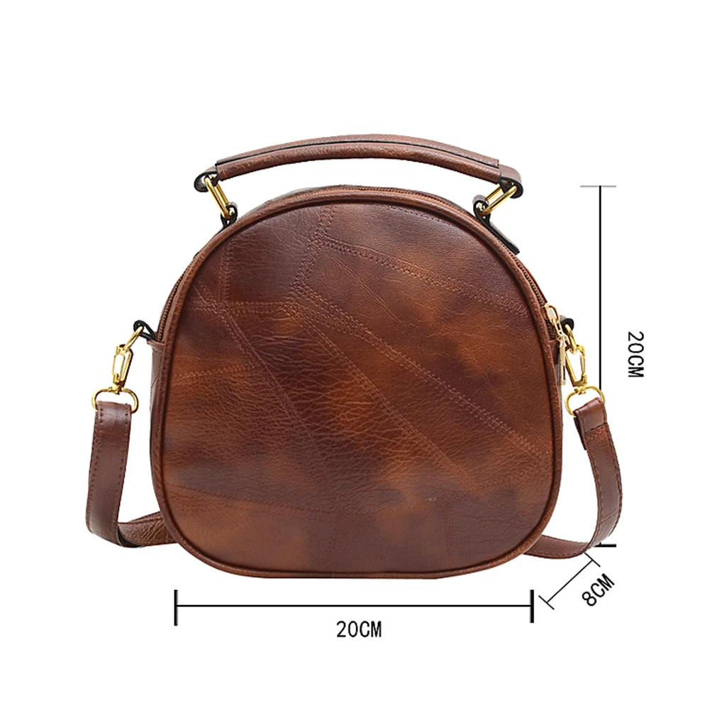 

Vintage Women Solid Color Shoulder Crossbody Bags PU Leather Messenger Bag Casual All-matchLadies Small Handbags Purse Hot Sale