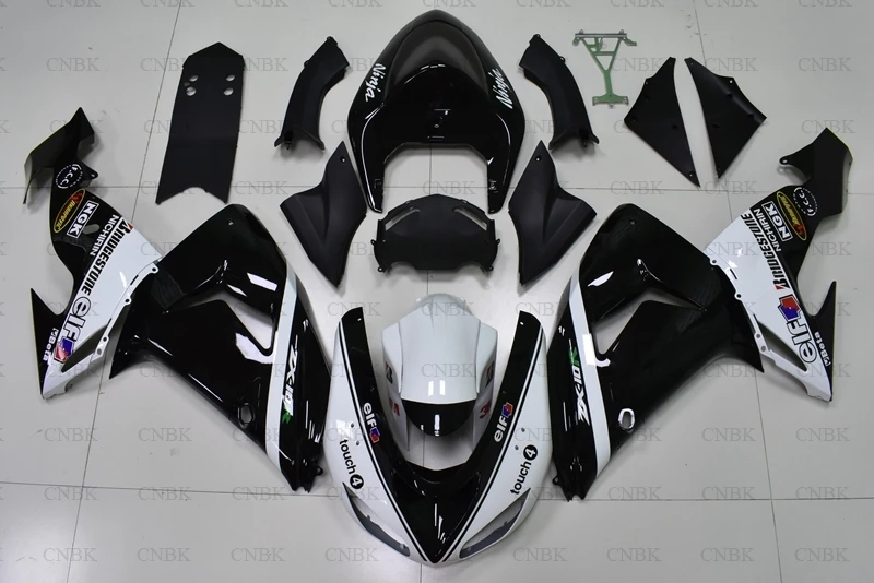 Пластиковые обтекатели для Kawasaki ZX10r 2006 комплекты обтекателей 07 Ninja ZX 10r - 2007 черный
