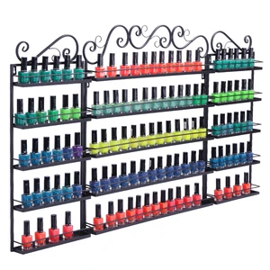 5 tier metal nail polish display organizer wall rack holder nail art display perfect for nail salon home use beauty shops free global shipping